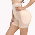 thumbnail image 3 of Defitshape Women's Hip Pads High Waisted Tummy Control Shaper Shorts Padding Mesh Body Shaper Plus Size Mid Thigh Padded Slimming Tight Butt Lifter Nude 8-10, 3 of 5