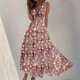 thumbnail image 2 of Vestido Corto de Verano de Moda sin Mangas con Cuello en V Impreso Vestido Casual Grande Del Doblado para Diario, 2 of 5