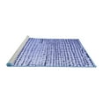 thumbnail image 2 of Ahgly Company Machine Washable Indoor Round Solid Blue Modern Area Rugs, 3' Round, 2 of 4