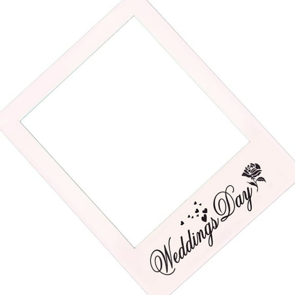 WHAMVOX White Photo Frame for Wedding Day Creative DIY Paper Props Fit for Photo Booth and Party Supplies 10.5 x 8.5 inches