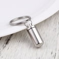 thumbnail image 4 of Silver Stainless Steel Small Cylinder Cremation Urn Waterproof Ashes Holder Pendant Keychain Memorial Keepsake Ashes Container Key Ring with Free Funnel Kit and Velvet Jewelry Box, 4 of 10