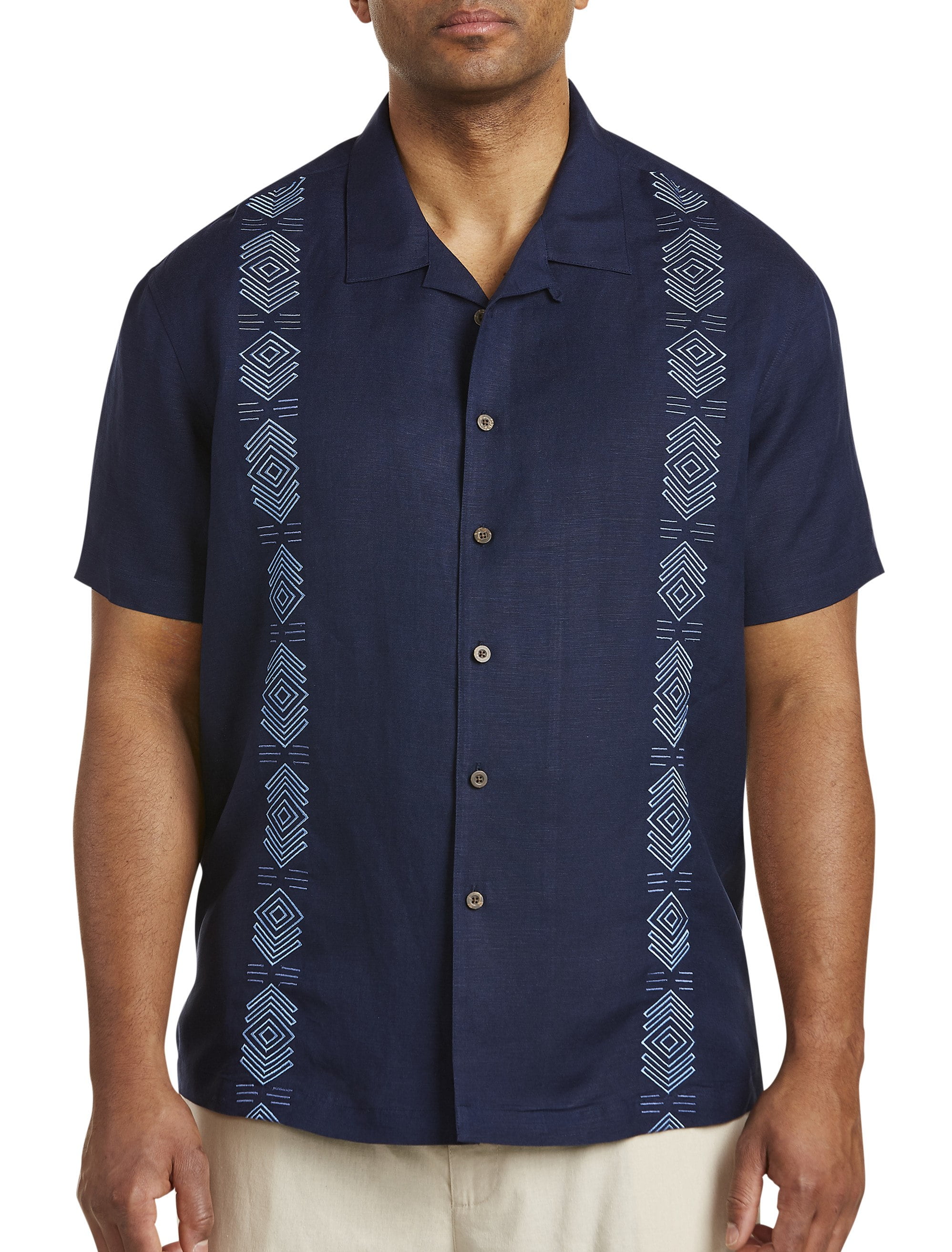 Island Passport Men's Big & Tall Island Passport Embroidered Camp