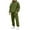 Army Green, variant on Men's Fleece-Lined Thermal Two-Piece Tracksuit Set, Solid Color Hoodie with Cuffed Joggers and Elastic Waist for Casual Outdoor Activities and Winter Sports,Army Green,L