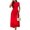 Red, variant on Women's Single Shoulder Midi Dress with Pockets 65% viscose 35% polyester Stretchy Body Not Lined Elegant Everyday Wear