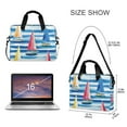 thumbnail image 3 of FORMRS 16" Laptop Sleeve Bag Carrying Case with Handle Travel Shoulder Briefcase, Green Sailboats, 3 of 8