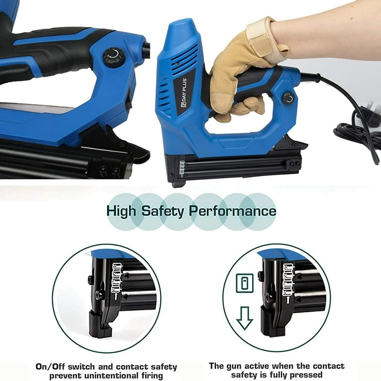 Nail Gun & Staple Gun 2in1 Electric Heavy Duty Stapler Nailer Househol —  DayPlus