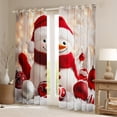 thumbnail image 2 of jejeloiu Cartoon Xmas Snowman Black Out Curtains,Happy New Year Curtains Pack of 2 (42x63 Each),Merry Christmas Bedroom Curtains For Kids,Super Cozy Room Decor, 2 of 6