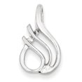 thumbnail image 1 of 14k White Gold Reversible Fancy Omega Slide SLW125 (19mm x 12mm), 1 of 3