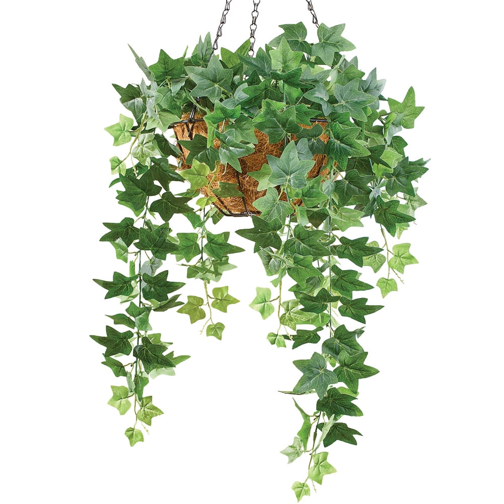 Collections Etc Hanging Faux Ivy Bushes Set of 2, Looks Beautiful in