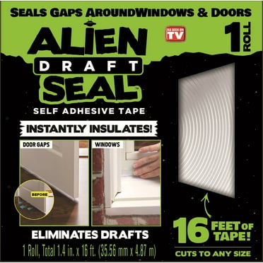 Alien Seal Draft Seal Window Door Seal Strip Transparent Windproof Sealing Tape Self Adhesive Draft Seal Tape 1 Roll