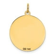 thumbnail image 4 of Real 14kt Yellow Gold Siberian Husky Disc Charm Pendant; for Adults and Teens; for Women and Men, 4 of 4