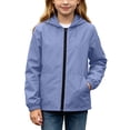 thumbnail image 3 of Boys and Girls Rain Jacket Casual Waterproof Windproof Hooded Long Sleeve Outdoor Jackets Full Zipper Lightweight Coats Outerwear with Pockets for Hiking Sport, 3 of 10