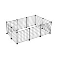 thumbnail image 1 of 6 piezas de corral plegable negro sin puerta para mascotas, cerca de hierro, caseta para cachorros, casa para ejercicios de entrenamiento, espacio para cachorros, gatitos, perros,, 1 of 5