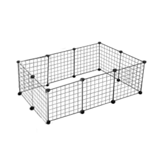 6 piezas de corral plegable negro sin puerta para mascotas, cerca de hierro, caseta para cachorros, casa para ejercicios de entrenamiento, espacio para cachorros, gatitos, perros,