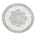 thumbnail image 2 of Unique Loom Nyla Collection Area Rug - Smile (3' 3" Round Ivory/Gray), 2 of 6