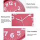 thumbnail image 2 of Kearding Reloj de pared de cristal de alta definición para sala de estar, funciona con pilas, puntero de Metal para cabecera, relojes colgantes para Decoración del hogar Rojo 30*30*4.8 cm Kearding HA082735-01, 2 of 6