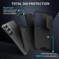 thumbnail image 3 of Case for Samsung Galaxy S26+ 5G 6.7-inch,Compatible with MagSafe, Built In Slide Camera Cover Heavy Duty ShockProof Protective Case,Black,For Galaxy S26+ 5G, 3 of 8