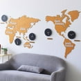 thumbnail image 3 of Dvkptbk Cotton F Lag World DIY Wall Clock Map Sticker Home Office Decor Clock Home Decor, 3 of 4