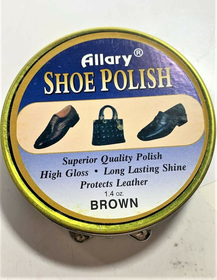 BROWN HIGH GLOSS Shoe Polish,Long Lasting Shine,Protects Leather 1.4 Oz- 39g 