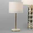 thumbnail image 2 of Eden Home Modern Metal and Marble Table Lamp in Antique Brass/White, 2 of 3