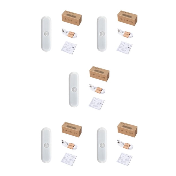 Yuarrent Barra de luz Lámpara de gabinete ajustable Cocina Pared extraíble Adhesivo Sensor de iluminación nocturna alimentado por batería Type2 NO2