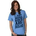 thumbnail image 4 of Want Abs Funny Working Out Cardio Gym Plus Size Crewneck Graphic Tee Shirt Brisco Brands 2X, 4 of 5