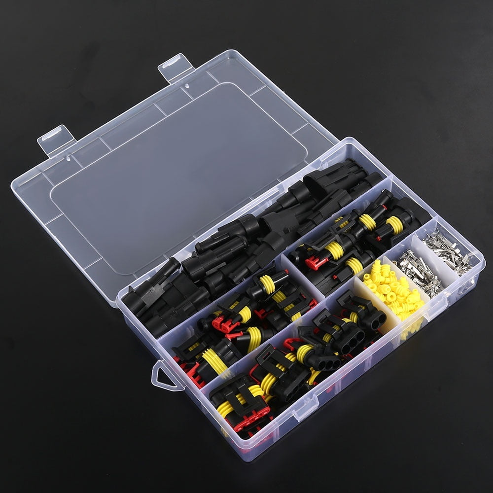 26Sets Waterproof Car Auto Electrical Wire Connector Plug 1-4 Pin Way Plug Kits
