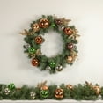 thumbnail image 3 of Northlight 24" Unlit Green Foliage and Copper Ornaments Christmas Wreath, 3 of 7