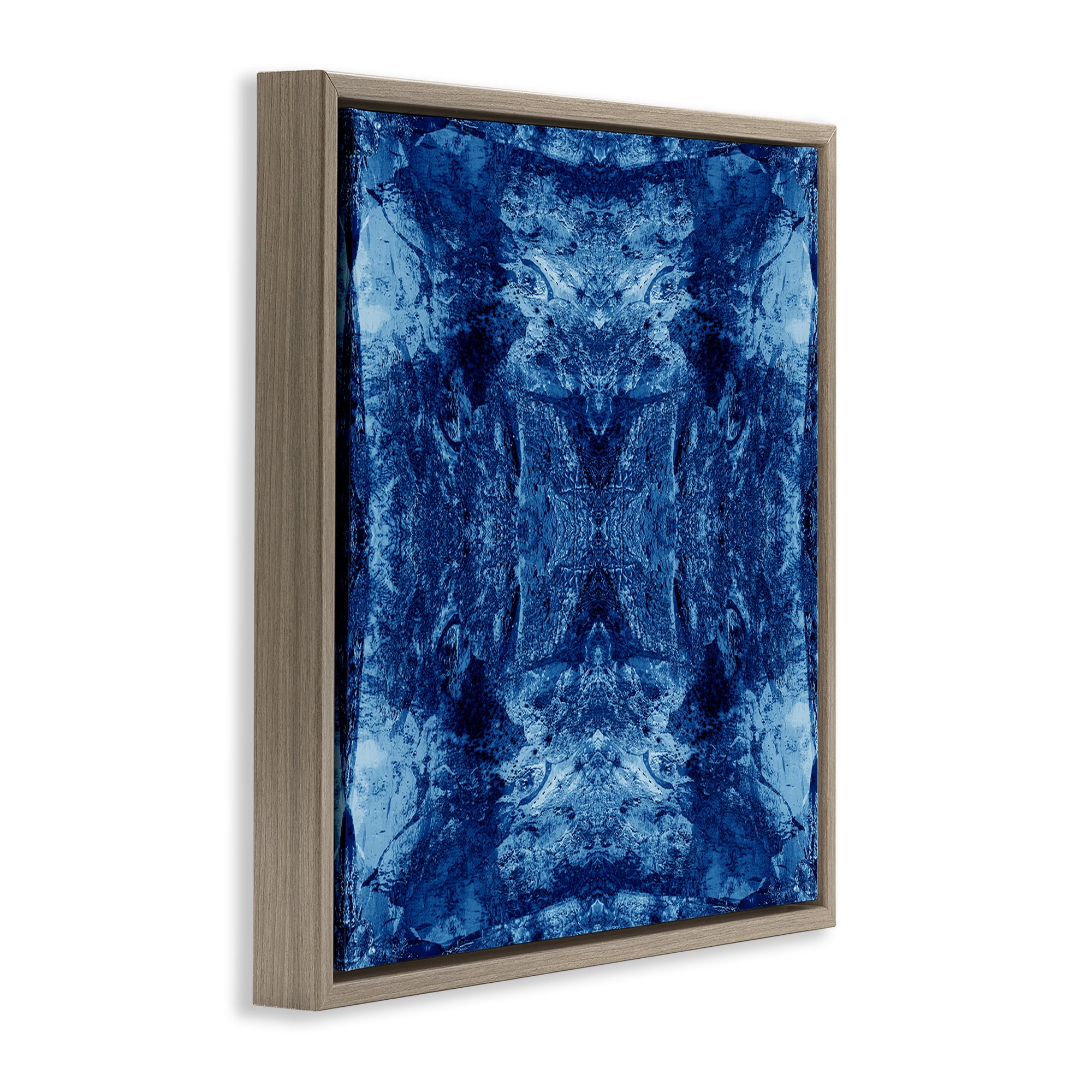 Stupell Industries Abstract Mosaic Motif Abstract Painting Brown Floater Framed Canvas Art Print Wall Art, 25 x 25