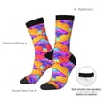 thumbnail image 4 of Pofeuu Magic Mushrooms Print Crew Socks, Adult Running Hiking Socks for Youth and Adult, 4 of 6