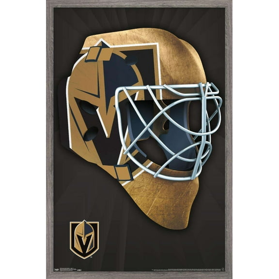 NHL Vegas Golden Knights - Mask 17 Wall Poster, 14.725" x 22.375", Framed