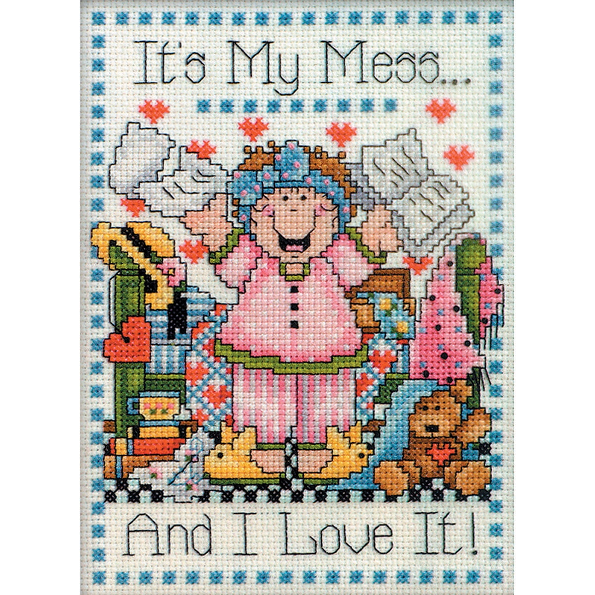 My Mess Counted Cross Stitch Kit-5"X7" 14 Count - Walmart.com - Walmart.com