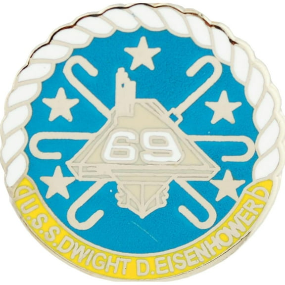 Eagle Emblems P15426 Pin - USS, Eisenhower - 1 in.