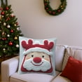 thumbnail image 5 of HomeKingdee Vintage Christmas Throw Pillow Cover, Xmas Decoration Cushion, Winter Holiday Decorative Pillow Case, Santa Claus Snowman Pillowcase, Indoor Home Bedroom Sofa Couch Decor, 5 of 7