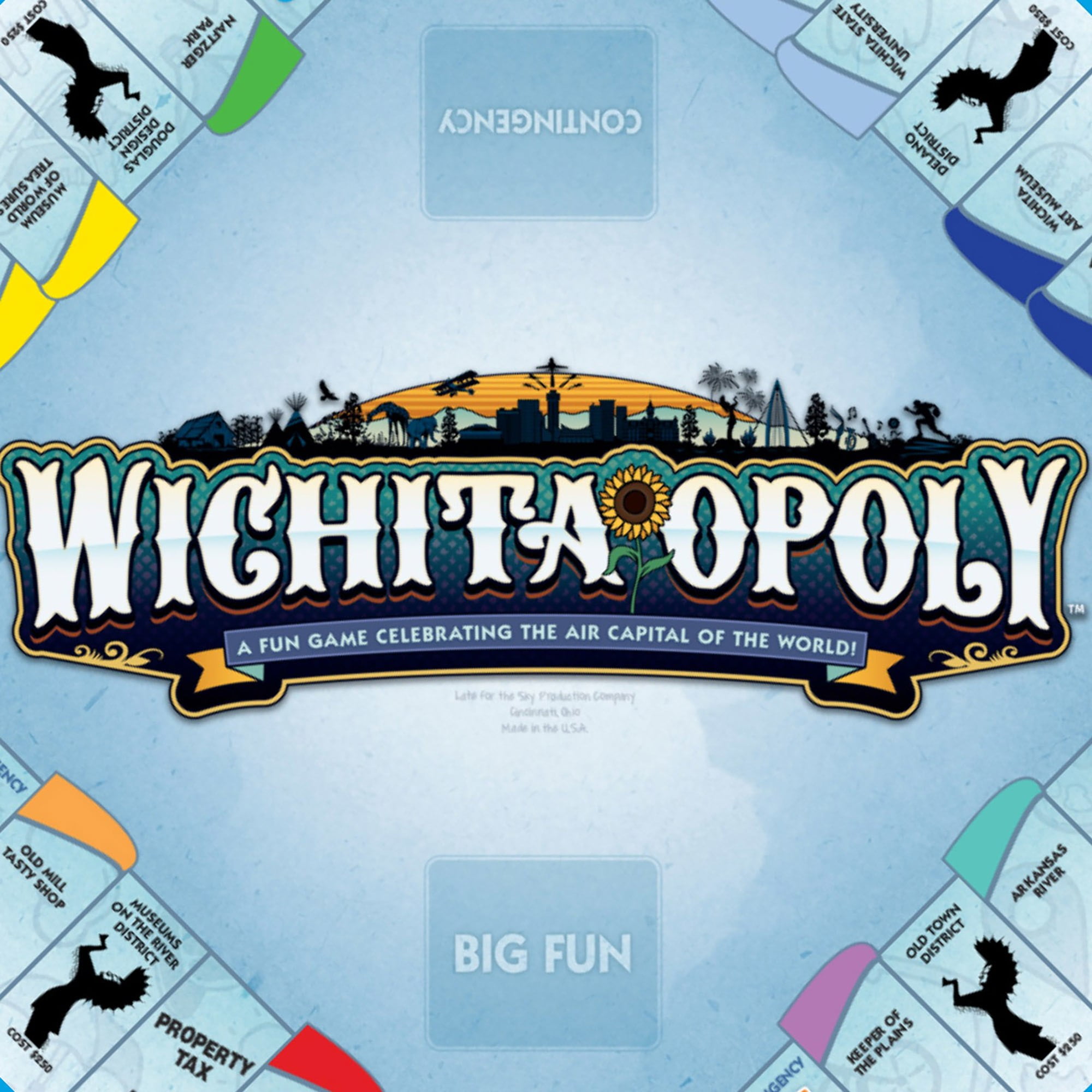 Late For The Sky: Wichita-Opoly - City Themed Family Board Game, Opoly-Style Game Night, Traditional Play Or 1 Hr Version, Ages 8+, 2-6 Players
