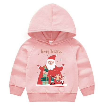 

Christmas Gifts Dqueduo Children s Print Hooded Pullover Boys And Girls Sweater Santa Claus Children s Jacket Long Sleeve Sweatshirt in Season Christmas Deals on Clearance