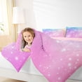 thumbnail image 4 of jejeloiu Rainbow Star Pattern 7-Piece Twin Bedding Sets Kids,Abstract Galaxy Bedding Comforter Set For Girls,Reversible, 4 of 7