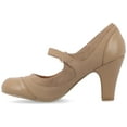 thumbnail image 3 of Journee Womens Siri Round Toe Block Heel Mary Jane Pumps, Widths Available, 3 of 10