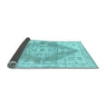 thumbnail image 2 of Ahgly Company Indoor Square Abstract Light Blue Contemporary Area Rugs, 7' Square, 2 of 4