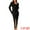 Black, variant on DARING DIVA Long Sleeve V Neck Slit Hem Maxi Cocktail Dress S Wine Red