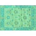 thumbnail image 1 of Ahgly Company Machine Washable Indoor Rectangle Abstract Turquoise Blue Modern Area Rugs, 8' x 10', 1 of 4