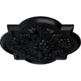 thumbnail image 3 of Ekena Millwork 20"OD x 1 3/4"P Bonetti Ceiling Medallion (Fits Canopies up to 5 1/8"), Hand-Painted Jet Black, 3 of 6