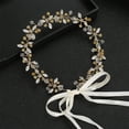 thumbnail image 3 of Nvzi Horquillas para el pelo de boda con flores para novias, peinetas con perlas de cristal, pinzas para el pelo, tocado, accesorios para el pelo de boda dorados, joyas - doradas, 3 of 4