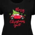 thumbnail image 4 of Inktastic Merry Christmas Ya'll with Red Car and Tree Women's Plus Size T-Shirt, 4 of 5