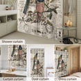 Bathroom Shower Curtain Colorful Bird Leaves Tree Branch Waterproof ...