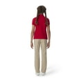 thumbnail image 3 of French Toast Girls School Uniform Short Sleeve Picot Collar Interlock Polo Shirt, 3 of 8