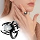 thumbnail image 2 of Anillo negro unisex de moda retro, metal, geométrico antiguo, anillo abierto para el dedo índice, Halloween, 2 of 2