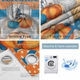 thumbnail image 2 of Fsddascl Coastal Pumpkin Blackout Curtains for Bedroom/Living Room, Thermal Insulated Kitchen Curtains, Orange Thanksgiving Blue Anchor Seahorse Grommet Darkening Window Treatment Drapes 52"x63"x2, 2 of 6