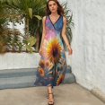 thumbnail image 5 of Vestido Largo Sin Mangas Para Mujer, Sunflower Traje Informal Para Cumpleaños, Verano, 5 of 5