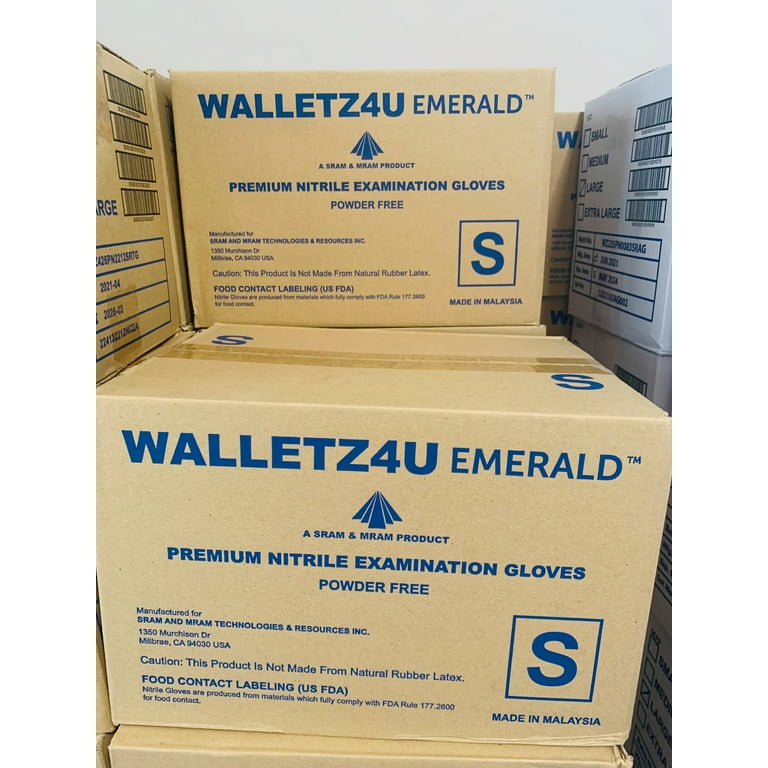 Walletz4U Emerald Prime Nitrile Gloves 1000 Pcs Small